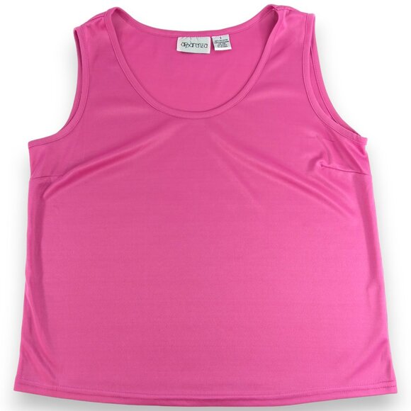 Apparenza- Women's 2 piece Top-SMALL-Tank & Blouse- Light-Floral-Pink-Cream - Picture 4 of 13